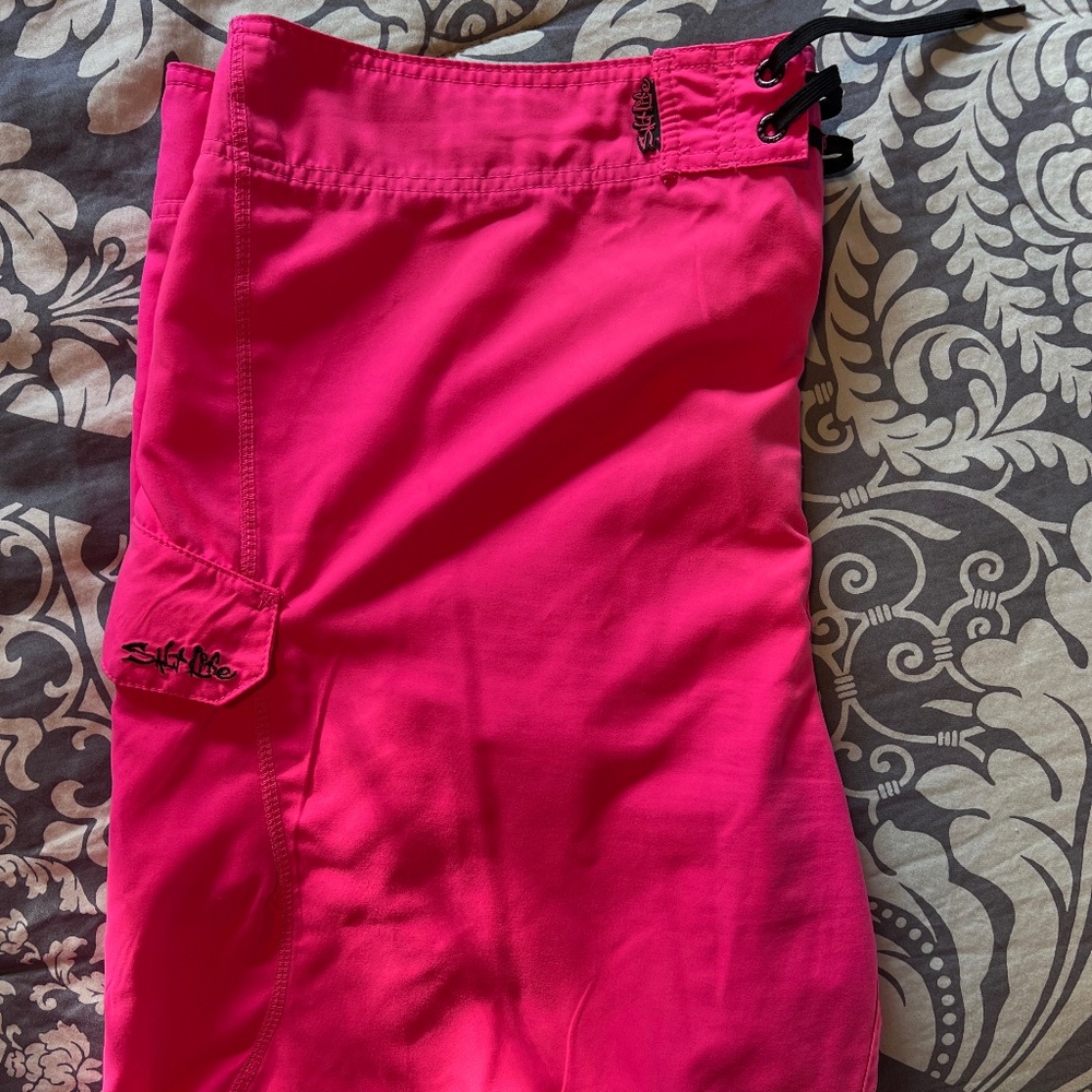 Pink Neon Saltlife SLX-QD Board Shorts Men’s Size W42